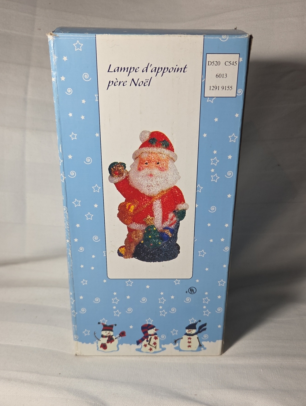 Holiday Sponge Santa Accent Lamp in Red and White
